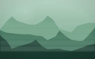 Emerald Mist Misty Outland II — dark green misty landscape background, variation II