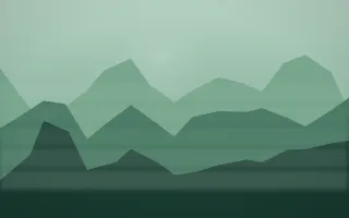 Emerald Mist Misty Outland III — dark green misty landscape background, variation III