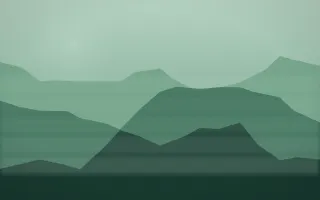 Emerald Mist Misty Outland V — dark green misty landscape background, variation V