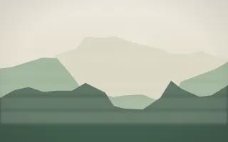 First Light Misty Outland III — light beige and green misty landscape background, variation III
