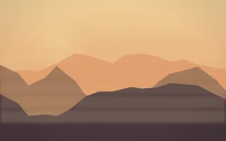 Golden Hour Misty Outland VI — colourful orange and pink misty landscape background, variation VI