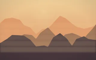 Golden Hour Misty Outland VII — colourful orange and pink misty landscape background, variation VII