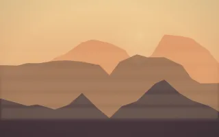 Golden Hour Misty Outland VIII — colourful orange and pink misty landscape background, variation VIII