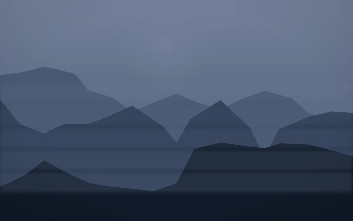 Moonlight Misty Outland — dark blue misty landscape background