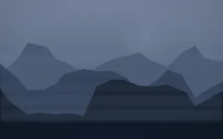 Moonlight Misty Outland II — dark blue misty landscape background, variation II