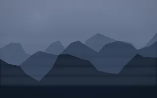 Moonlight Misty Outland III — dark blue misty landscape background, variation III
