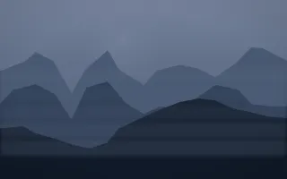 Moonlight Misty Outland IV — dark blue misty landscape background, variation IV