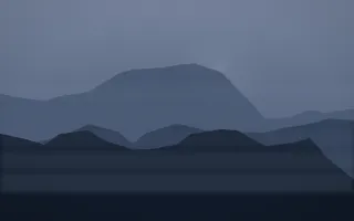 Moonlight Misty Outland V — dark blue misty landscape background, variation V