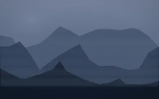Moonlight Misty Outland VI — dark blue misty landscape background, variation VI