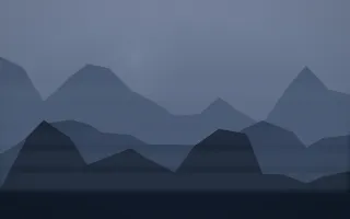 Moonlight Misty Outland VII — dark blue misty landscape background, variation VII