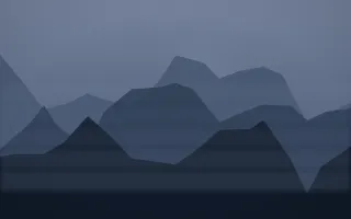 Moonlight Misty Outland VIII — dark blue misty landscape background, variation VIII