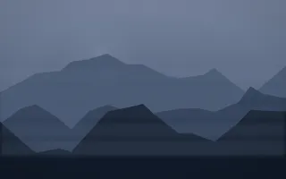Moonlight Misty Outland X — dark blue misty landscape background, variation X