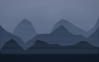 Moonlight Misty Outland XI — dark blue misty landscape background, variation XI