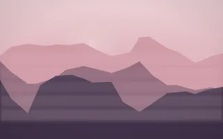 Rose Dusk Misty Outland III — colourful red, pink and purple misty landscape background, variation III