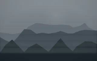 Storm Light Misty Outland — dark grey and blue misty landscape background