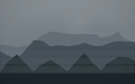 Storm Light Misty Outland — dark grey and blue misty landscape background