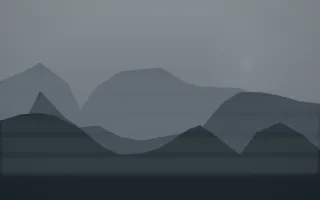 Storm Light Misty Outland II — dark grey and blue misty landscape background, variation II