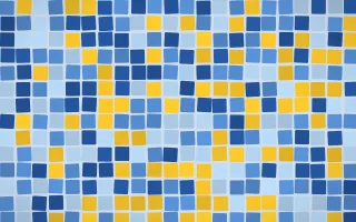 Bahia Blue Grand Mosaic — colourful blue mosaic background