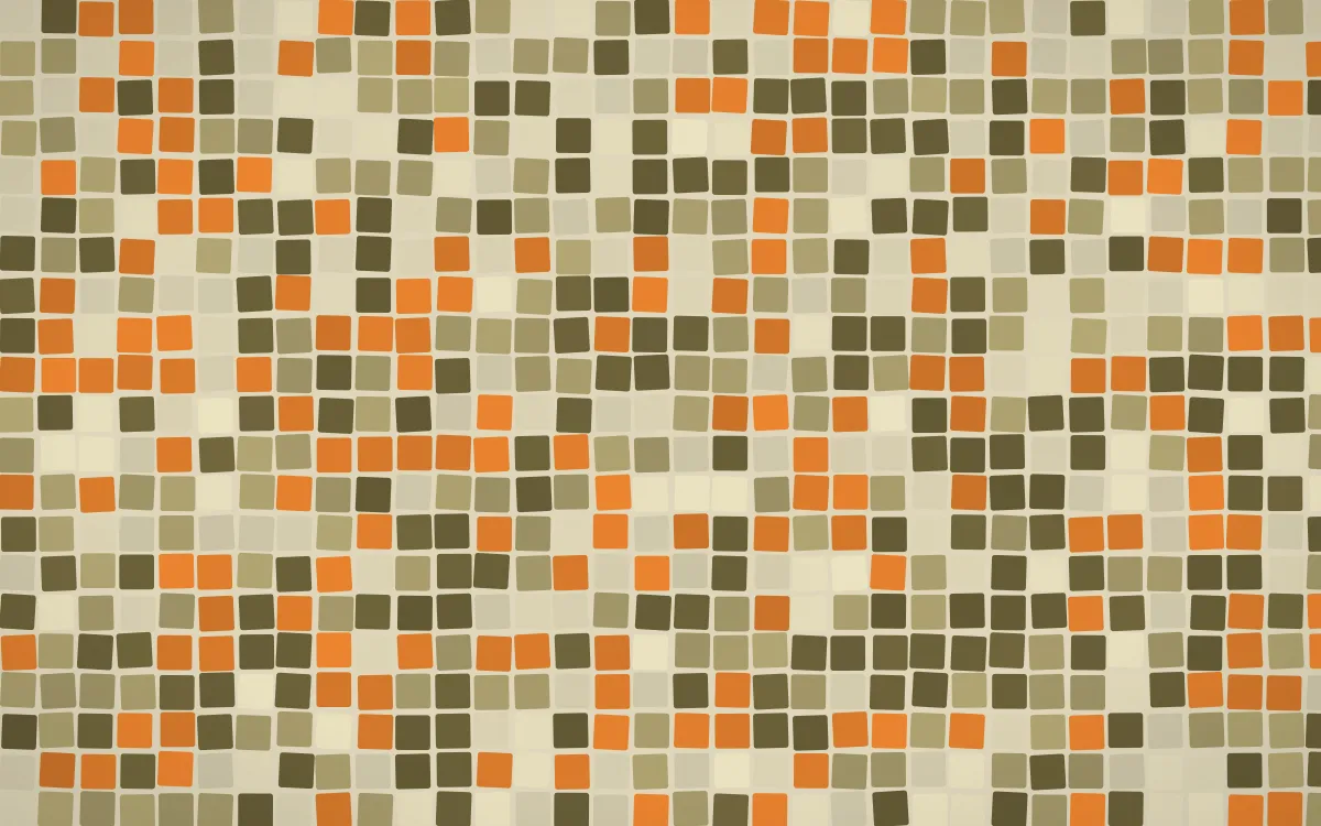 Bali Temple Mosaic — colourful yellow, brown and beige mosaic background