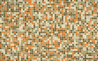 Bali Temple Fine Mosaic — colourful yellow, brown and beige mosaic background