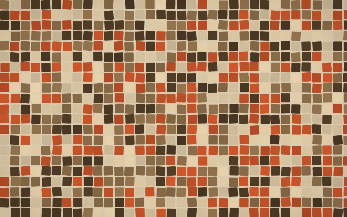 Bamako Earth Mosaic — dark brown and orange mosaic background