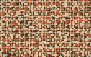 Bamako Earth Fine Mosaic — dark brown and orange mosaic background