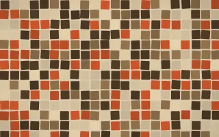 Bamako Earth Grand Mosaic — dark brown and orange mosaic background