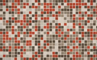 Brooklyn Loft Mosaic — dark orange, brown and beige mosaic background