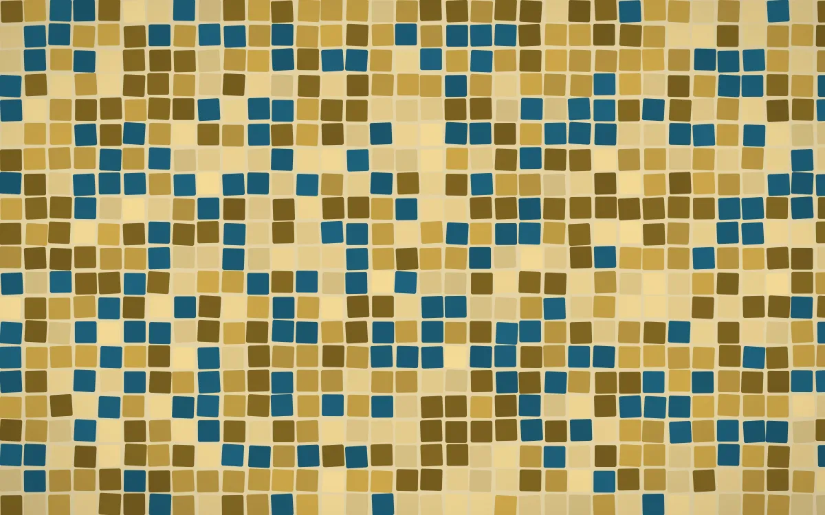 Cairo Gold Mosaic — dark gold, brown and yellow mosaic background