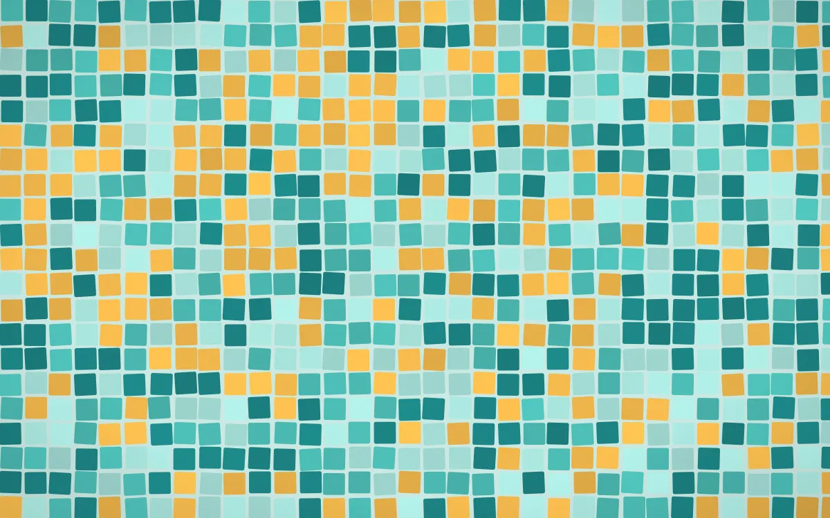 Cancún Surf Mosaic — light teal mosaic background