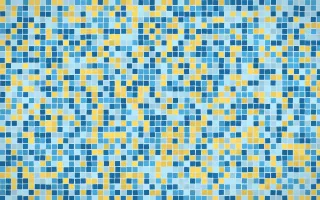 Capri Blue Fine Mosaic — colourful blue mosaic background