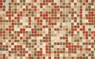 Chai Cream Mosaic — light orange, brown and beige mosaic background