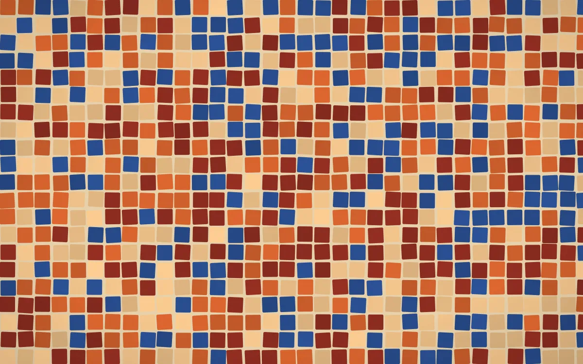 Cusco Weave Mosaic — colourful orange and red mosaic background