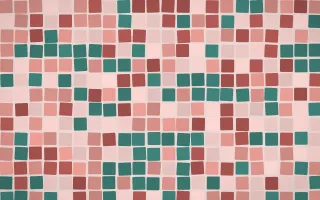 Damascus Rose Grand Mosaic — light red mosaic background