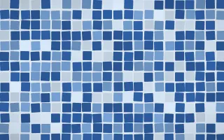 Delft Blue Grand Mosaic — light blue mosaic background