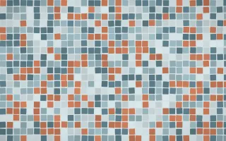 Fjord Mist Mosaic — light teal and blue mosaic background