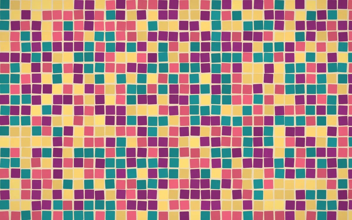 Fiesta Brava Mosaic — colourful red, pink and gold mosaic background