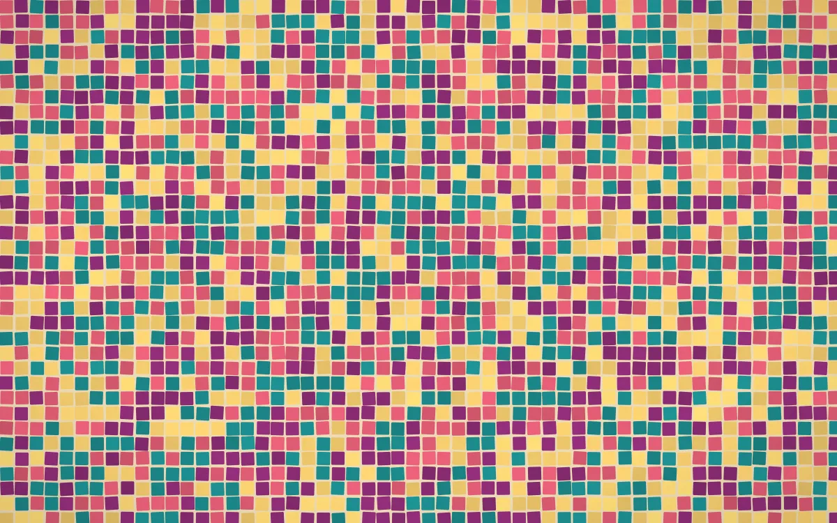 Fiesta Brava Fine Mosaic — colourful red, pink and gold mosaic background