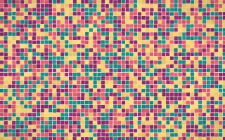 Fiesta Brava Fine Mosaic — colourful red, pink and gold mosaic background