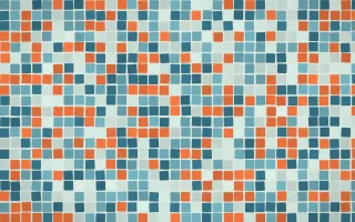 Park Mosaic Mosaic — colourful teal, blue and green mosaic background