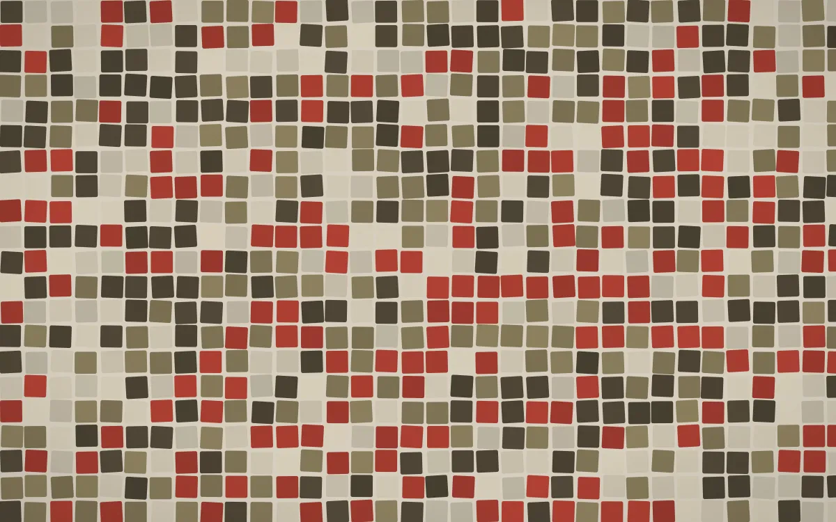 Highland Peat Mosaic — dark yellow and brown mosaic background