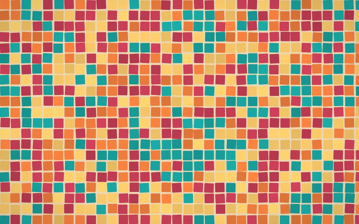 Island Punch Mosaic — colourful orange, red and gold mosaic background