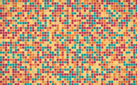 Island Punch Fine Mosaic — colourful orange, red and gold mosaic background