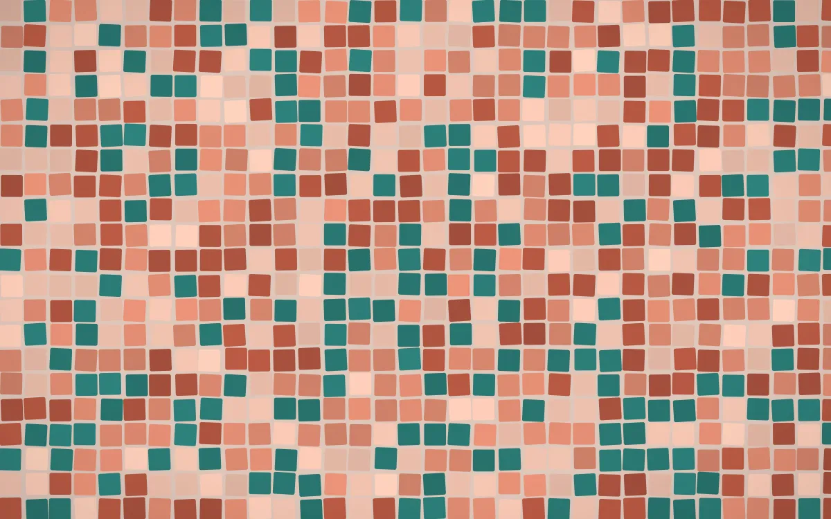 Jaipur Rose Mosaic — light orange and red mosaic background
