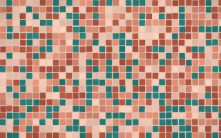 Jaipur Rose Mosaic — light orange and red mosaic background