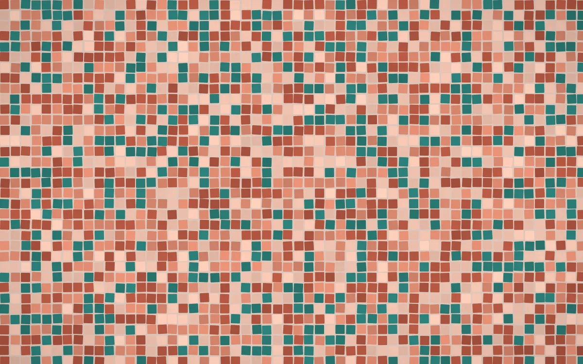 Jaipur Rose Fine Mosaic — light orange and red mosaic background