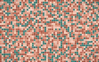 Jaipur Rose Fine Mosaic — light orange and red mosaic background