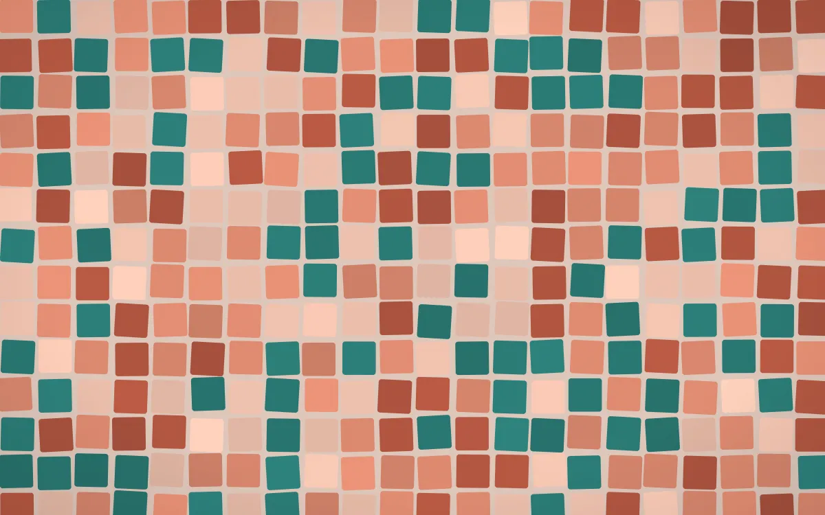 Jaipur Rose Grand Mosaic — light orange and red mosaic background