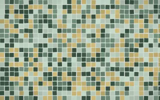Kiwi Fern Mosaic — dark green mosaic background