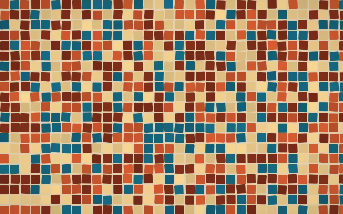 Lagos Wax Mosaic — colourful orange, brown and yellow mosaic background